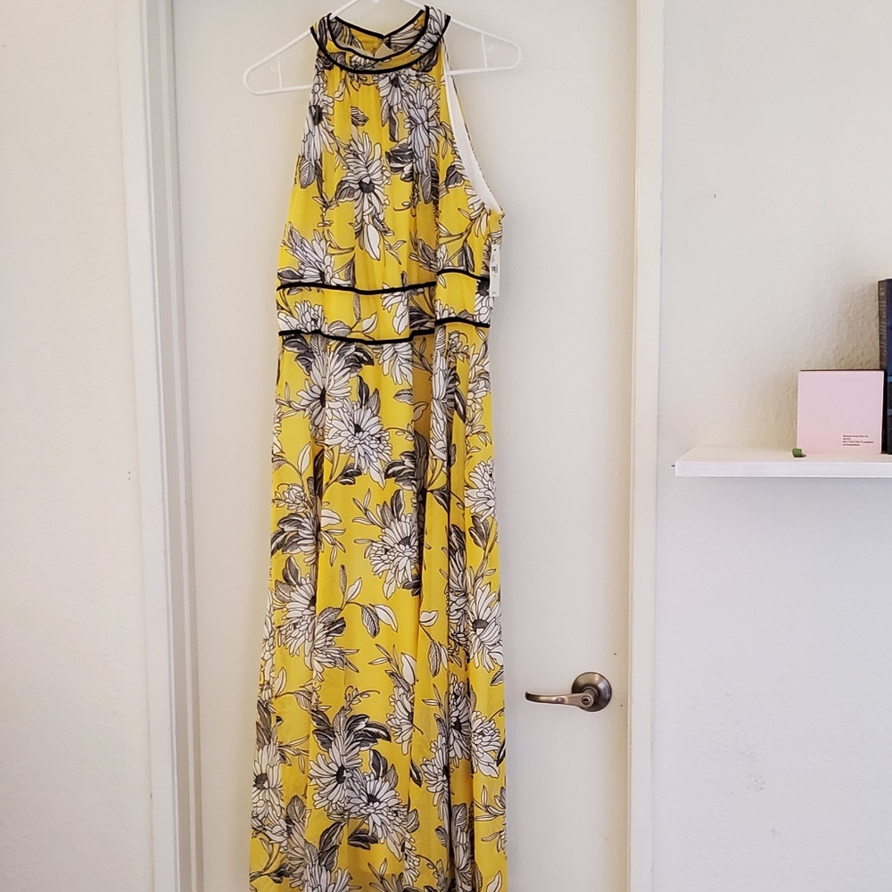 Lane Bryant- Floral High Neck Maxi Dress